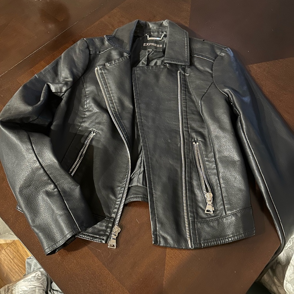 Express Midnight Black Moto Jacket